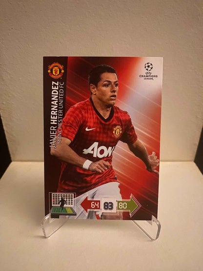 Fodbold kort Panini Adrenalyn XL UEFA Champions League 2012/2013 - Manchester United Javier Hernandez - Pokedexet