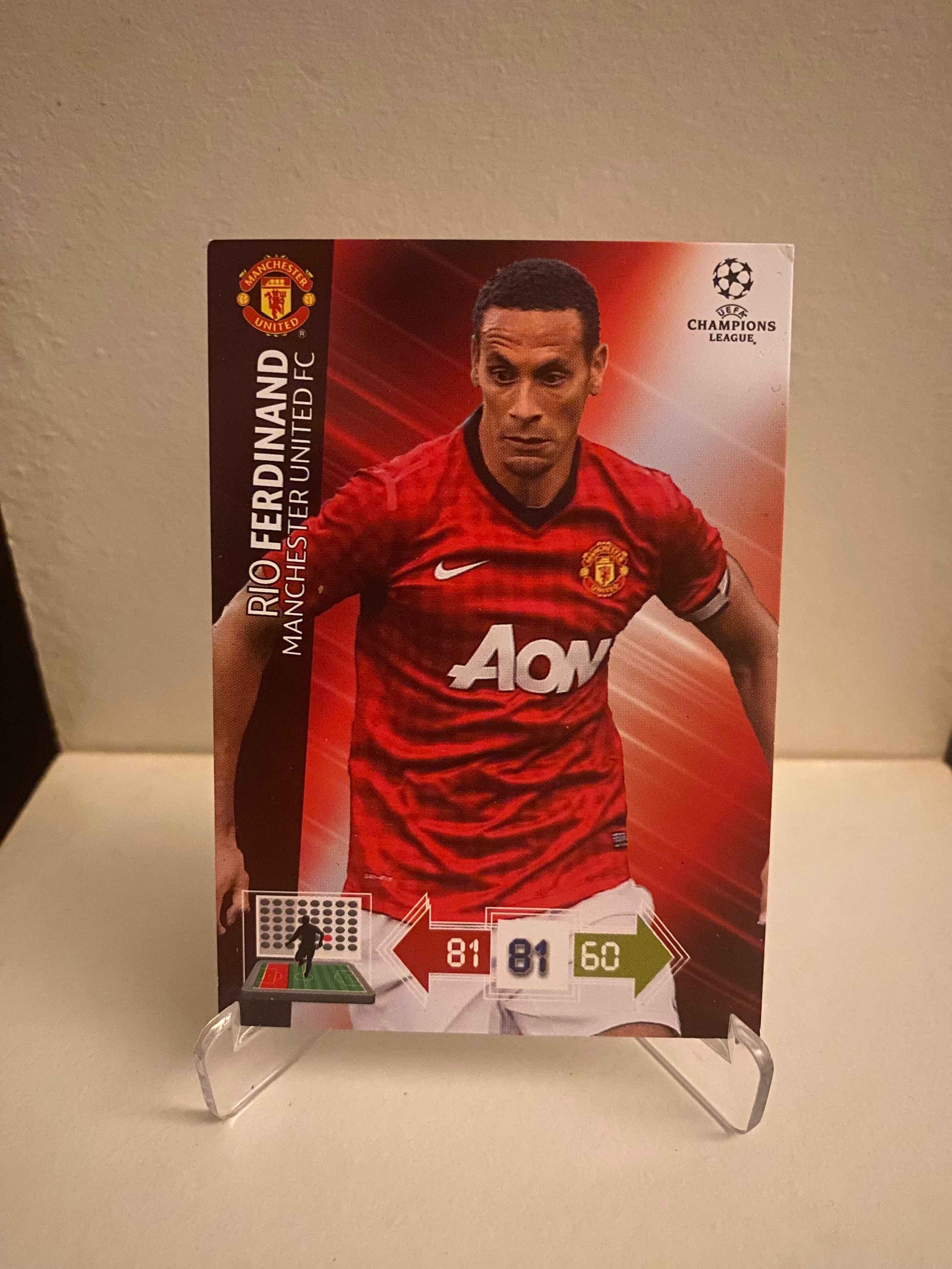 Fodbold kort Panini Adrenalyn XL UEFA Champions League 2012/2013 - Manchester United Rio Ferdinand - Pokedexet