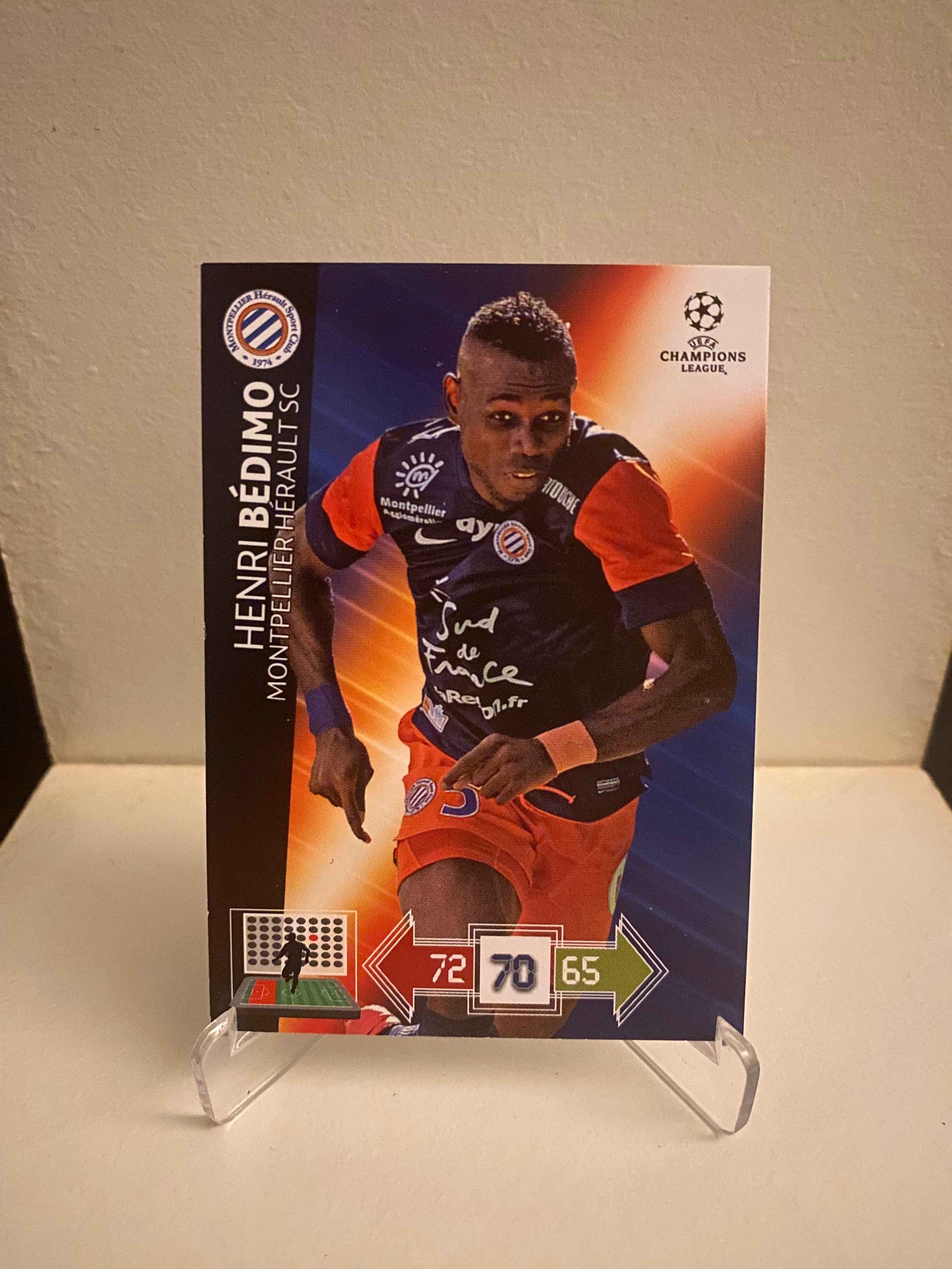 Fodbold kort Panini Adrenalyn XL UEFA Champions League 2012/2013 - Montpellier Henri Bedimo - Pokedexet
