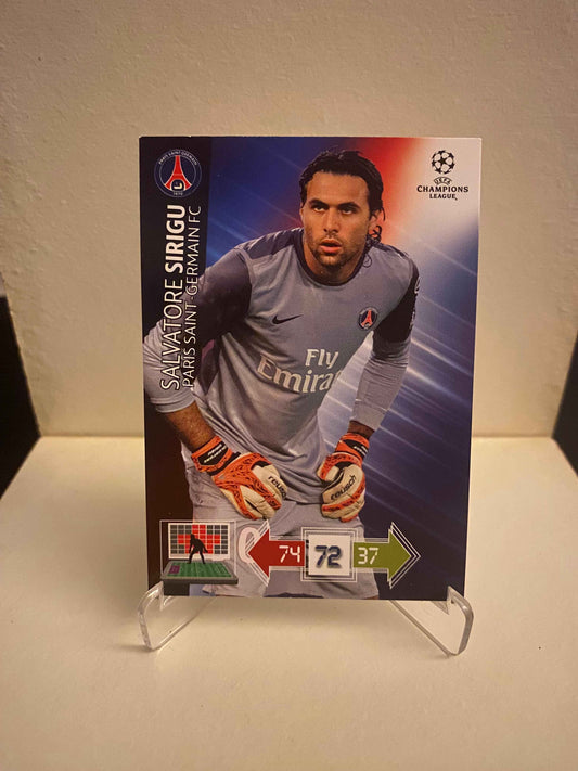 Fodbold kort Panini Adrenalyn XL UEFA Champions League 2012/2013 - Paris Saint Germain Salvatore Sirigu - Pokedexet