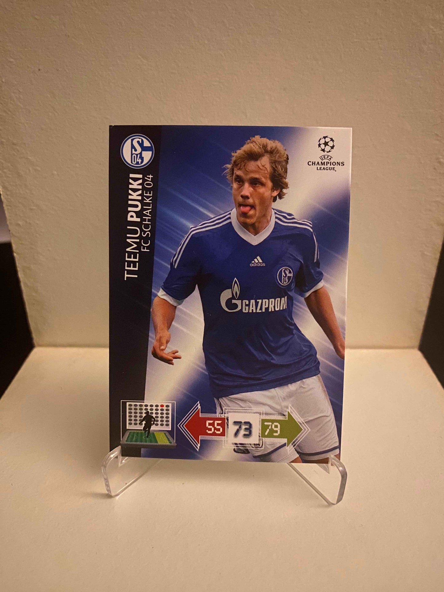 Fodbold kort Panini Adrenalyn XL UEFA Champions League 2012/2013 - Schalke 04 Teemu Pukki - Pokedexet