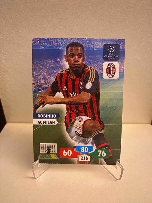 Fodbold kort Panini Adrenalyn XL UEFA Champions League 2013/2014 - AC Milan Robinho - Pokedexet