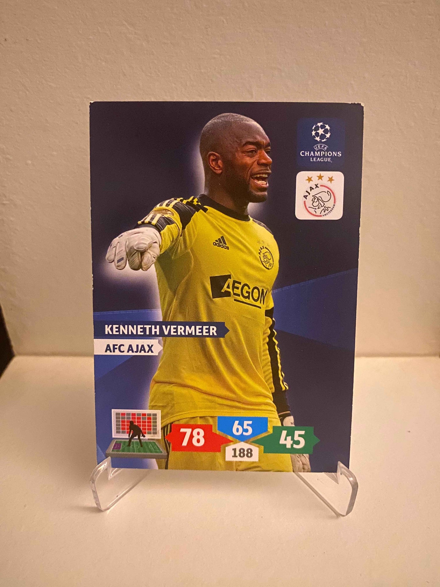 Fodbold kort Panini Adrenalyn XL UEFA Champions League 2013/2014 - Ajax Kenneth Vermeer - Pokedexet