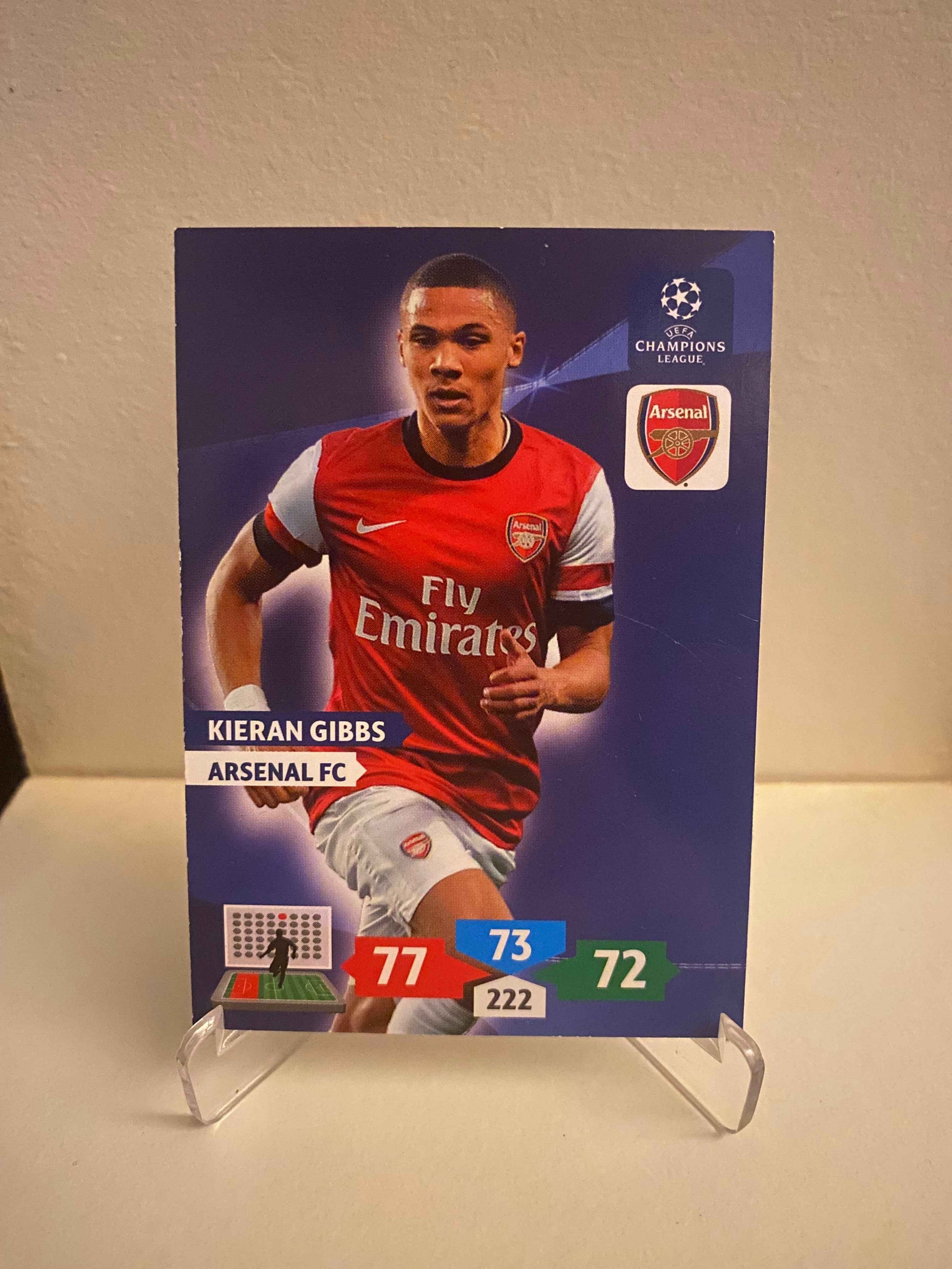 Fodbold kort Panini Adrenalyn XL UEFA Champions League 2013/2014 - Arsenal Kieran Gibbs - Pokedexet