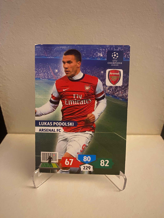 Fodbold kort Panini Adrenalyn XL UEFA Champions League 2013/2014 - Arsenal Lukas Podolski - Pokedexet
