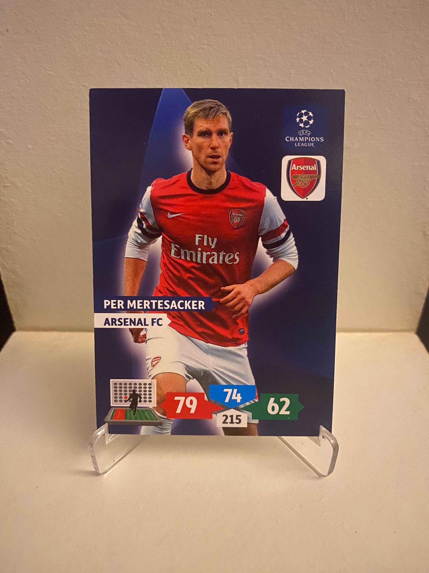 Fodbold kort Panini Adrenalyn XL UEFA Champions League 2013/2014 - Arsenal Per Mertesacker - Pokedexet