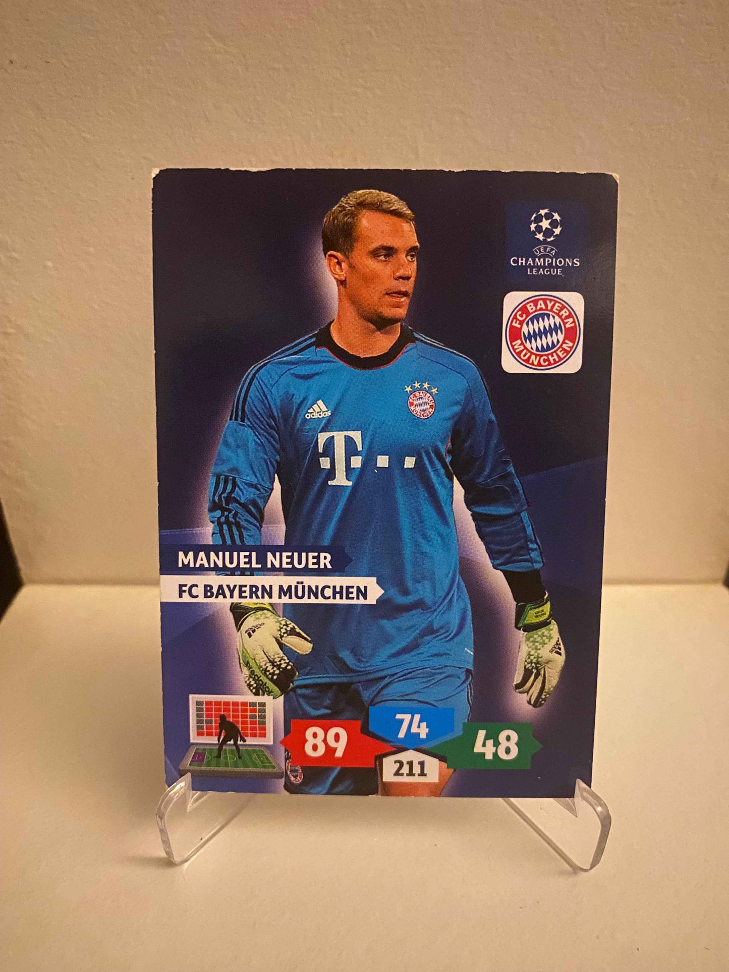 Fodbold kort Panini Adrenalyn XL UEFA Champions League 2013/2014 - Bayern München Manuel Neuer - Pokedexet