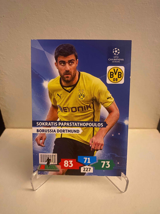 Fodbold kort Panini Adrenalyn XL UEFA Champions League 2013/2014 - Borussia Dortmund Sokratis Papastathopoulos - Pokedexet