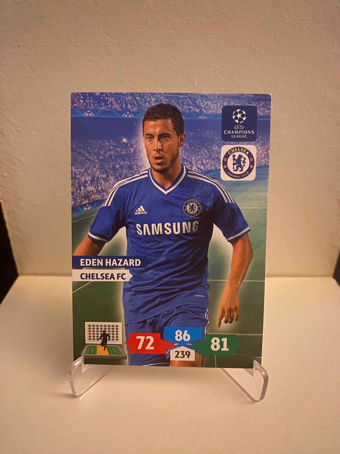 Fodbold kort Panini Adrenalyn XL UEFA Champions League 2013/2014 - Chelsea Eden Hazard - Pokedexet