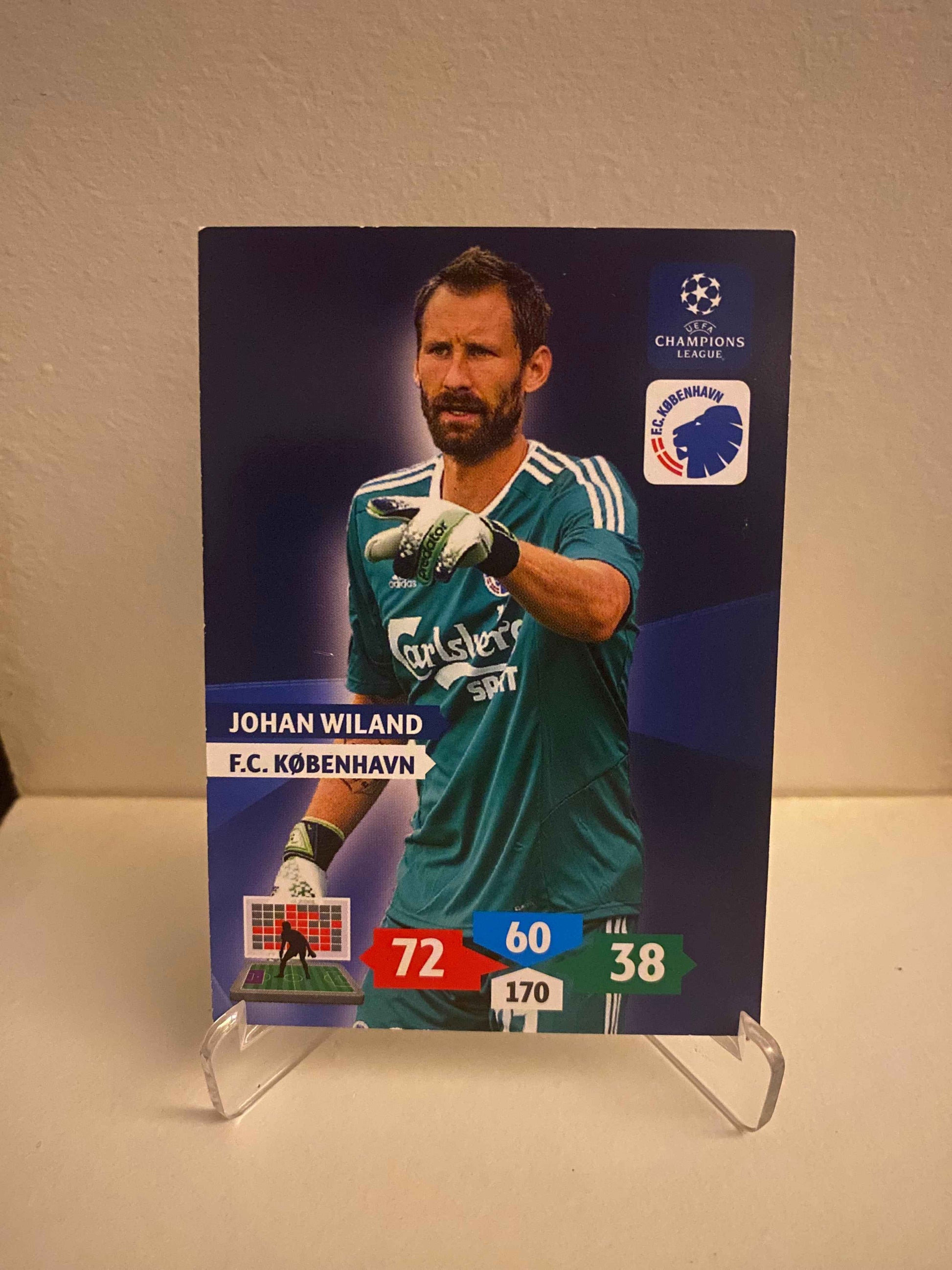 Fodbold kort Panini Adrenalyn XL UEFA Champions League 2013/2014 - FC København Johan Wiland - Pokedexet