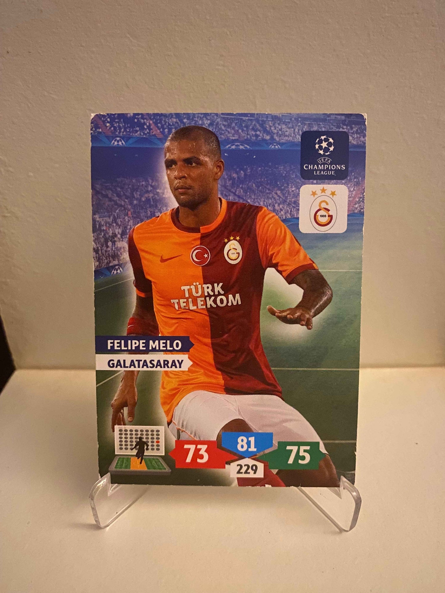 Fodbold kort Panini Adrenalyn XL UEFA Champions League 2013/2014 - Galatasaray Felipe Melo - Pokedexet