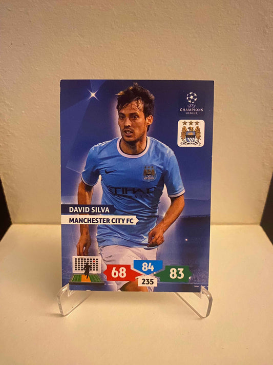 Fodbold kort Panini Adrenalyn XL UEFA Champions League 2013/2014 - Manchester City David Silva - Pokedexet