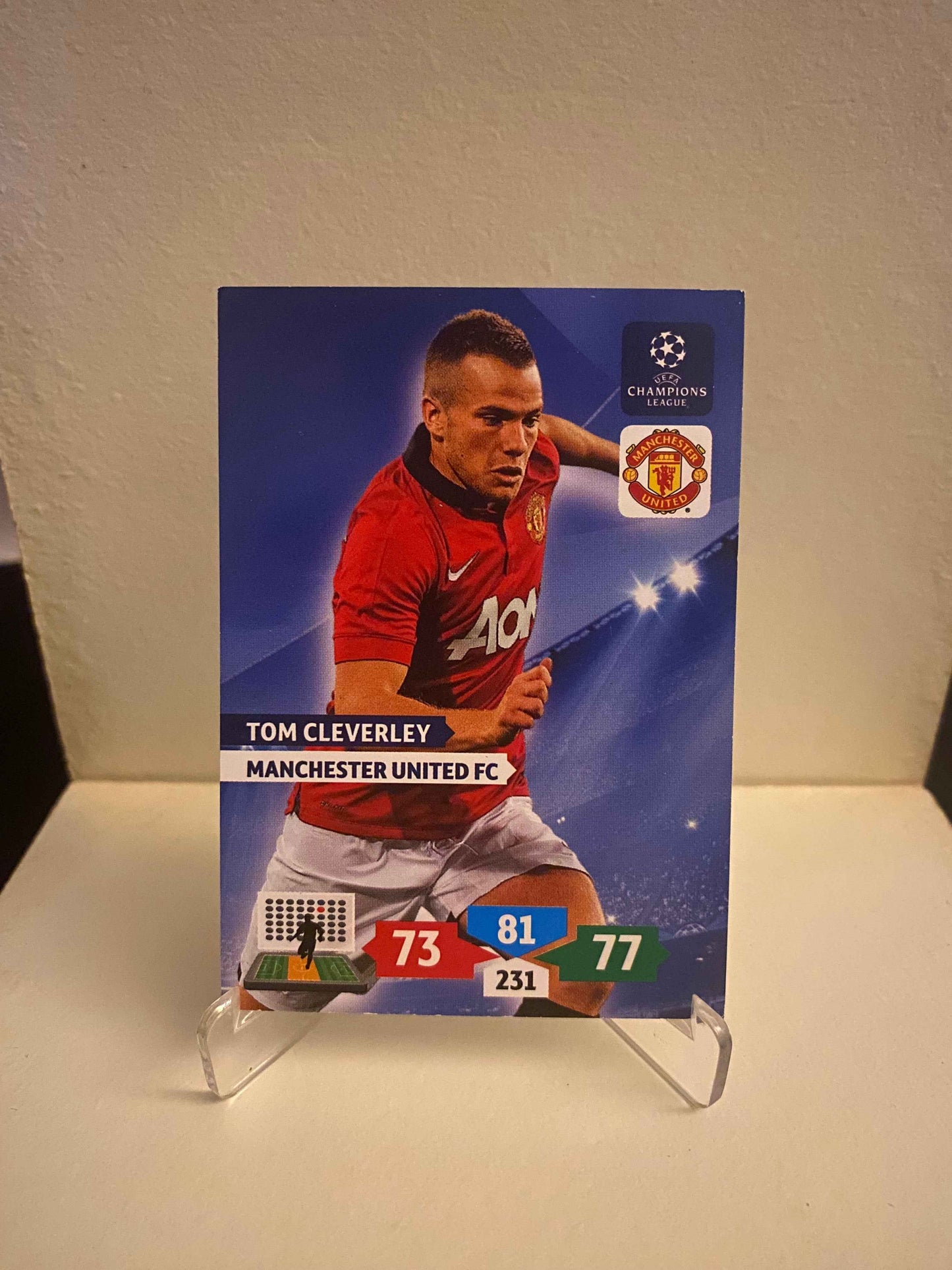 Fodbold kort Panini Adrenalyn XL UEFA Champions League 2013/2014 - Manchester United Tom Cleverly - Pokedexet
