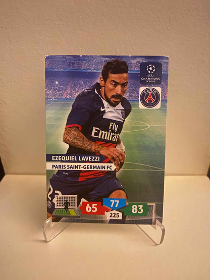 Fodbold kort Panini Adrenalyn XL UEFA Champions League 2013/2014 - Paris Saint Germain Ezequiel Lavezzi - Pokedexet