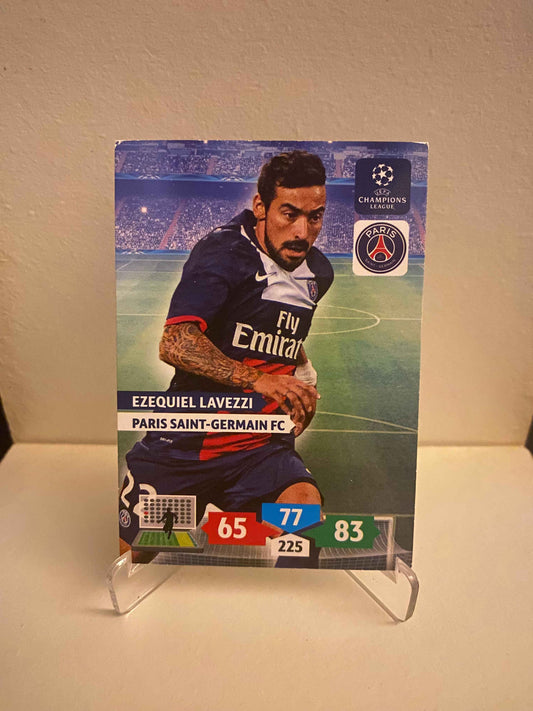 Fodbold kort Panini Adrenalyn XL UEFA Champions League 2013/2014 - Paris Saint Germain Ezequiel Lavezzi - Pokedexet