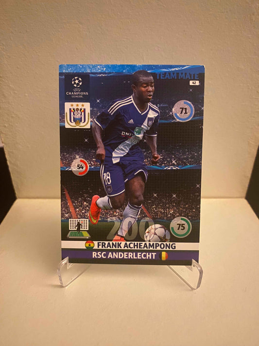 Fodbold kort Panini Adrenalyn XL UEFA Champions League 2014/2015 - Anderlecht Frank Acheampong - Pokedexet