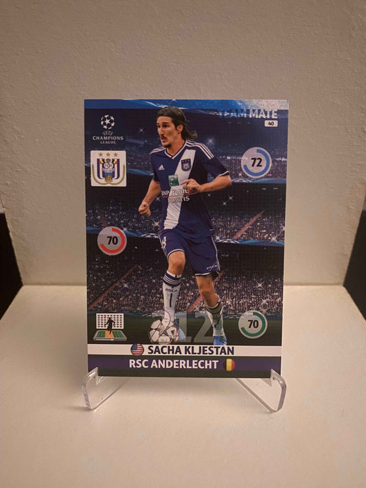Fodbold kort Panini Adrenalyn XL UEFA Champions League 2014/2015 - Anderlecht Sacha Kljestan - Pokedexet