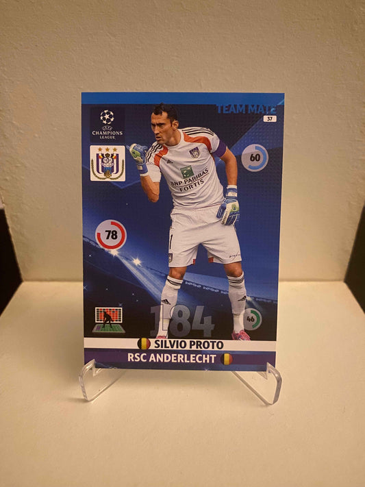 Fodbold kort Panini Adrenalyn XL UEFA Champions League 2014/2015 - Anderlecht Silvio Proto - Pokedexet