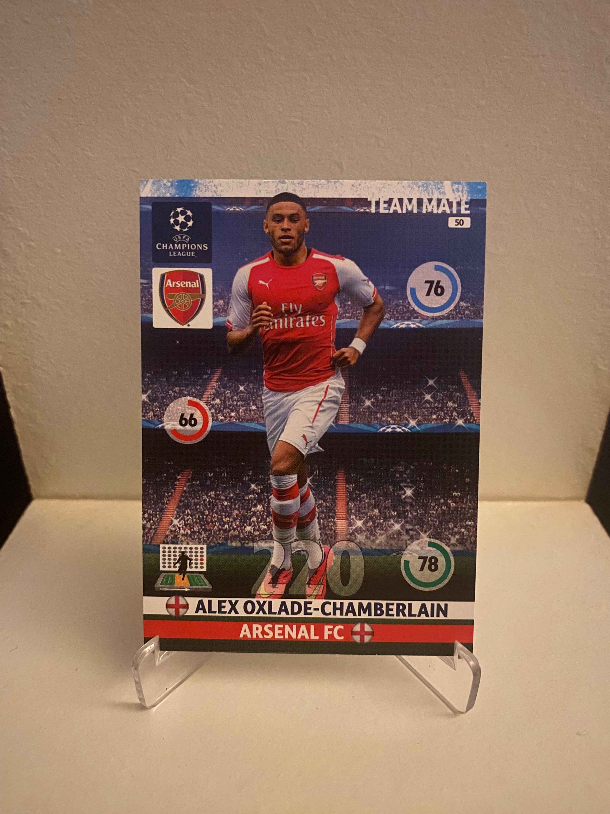 Fodbold kort Panini Adrenalyn XL UEFA Champions League 2014/2015 - Arsenal Alex Oxlade-Chamberlain - Pokedexet