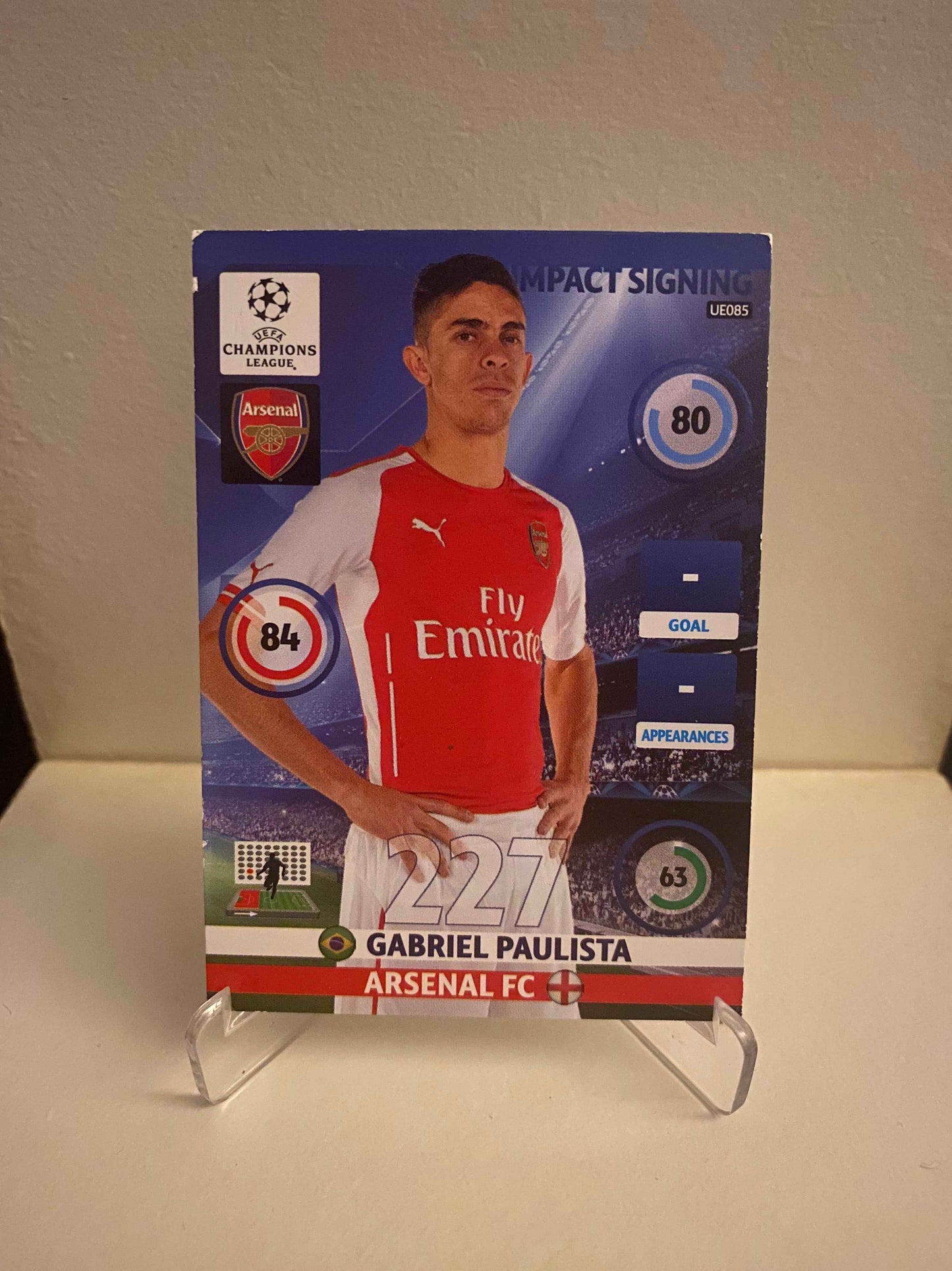 Fodbold kort Panini Adrenalyn XL UEFA Champions League 2014/2015 - Arsenal Gabriel Paulista - Pokedexet