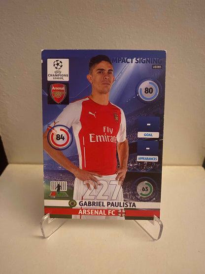 Fodbold kort Panini Adrenalyn XL UEFA Champions League 2014/2015 - Arsenal Gabriel Paulista - Pokedexet