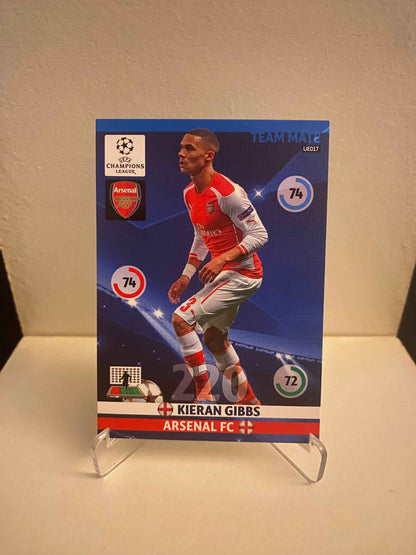 Fodbold kort Panini Adrenalyn XL UEFA Champions League 2014/2015 - Arsenal Kieran Gibbs - Pokedexet