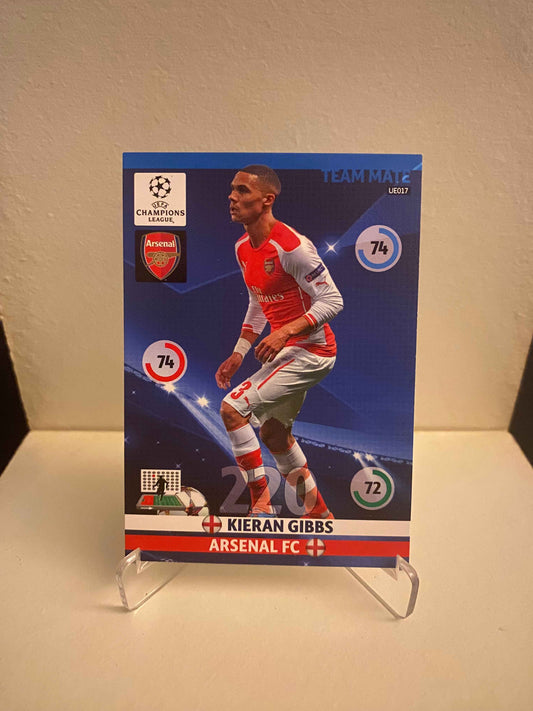 Fodbold kort Panini Adrenalyn XL UEFA Champions League 2014/2015 - Arsenal Kieran Gibbs - Pokedexet