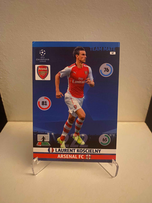Fodbold kort Panini Adrenalyn XL UEFA Champions League 2014/2015 - Arsenal Laurent Koscielny - Pokedexet