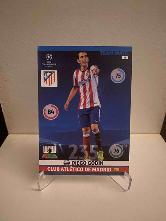 Fodbold kort Panini Adrenalyn XL UEFA Champions League 2014/2015 - Atletico Madrid Diego Godin - Pokedexet