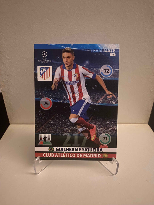 Fodbold kort Panini Adrenalyn XL UEFA Champions League 2014/2015 - Atletico Madrid Guilherme Siqueira - Pokedexet