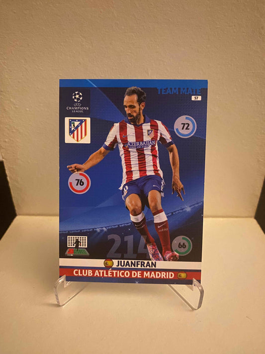 Fodbold kort Panini Adrenalyn XL UEFA Champions League 2014/2015 - Atletico Madrid Juanfran - Pokedexet