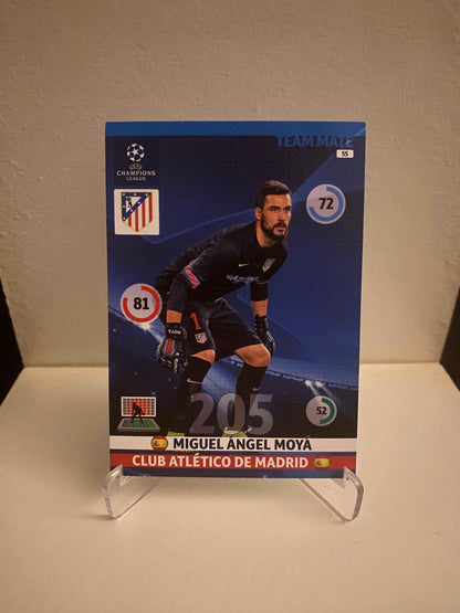 Fodbold kort Panini Adrenalyn XL UEFA Champions League 2014/2015 - Atletico Madrid Miguel Angel Moya - Pokedexet