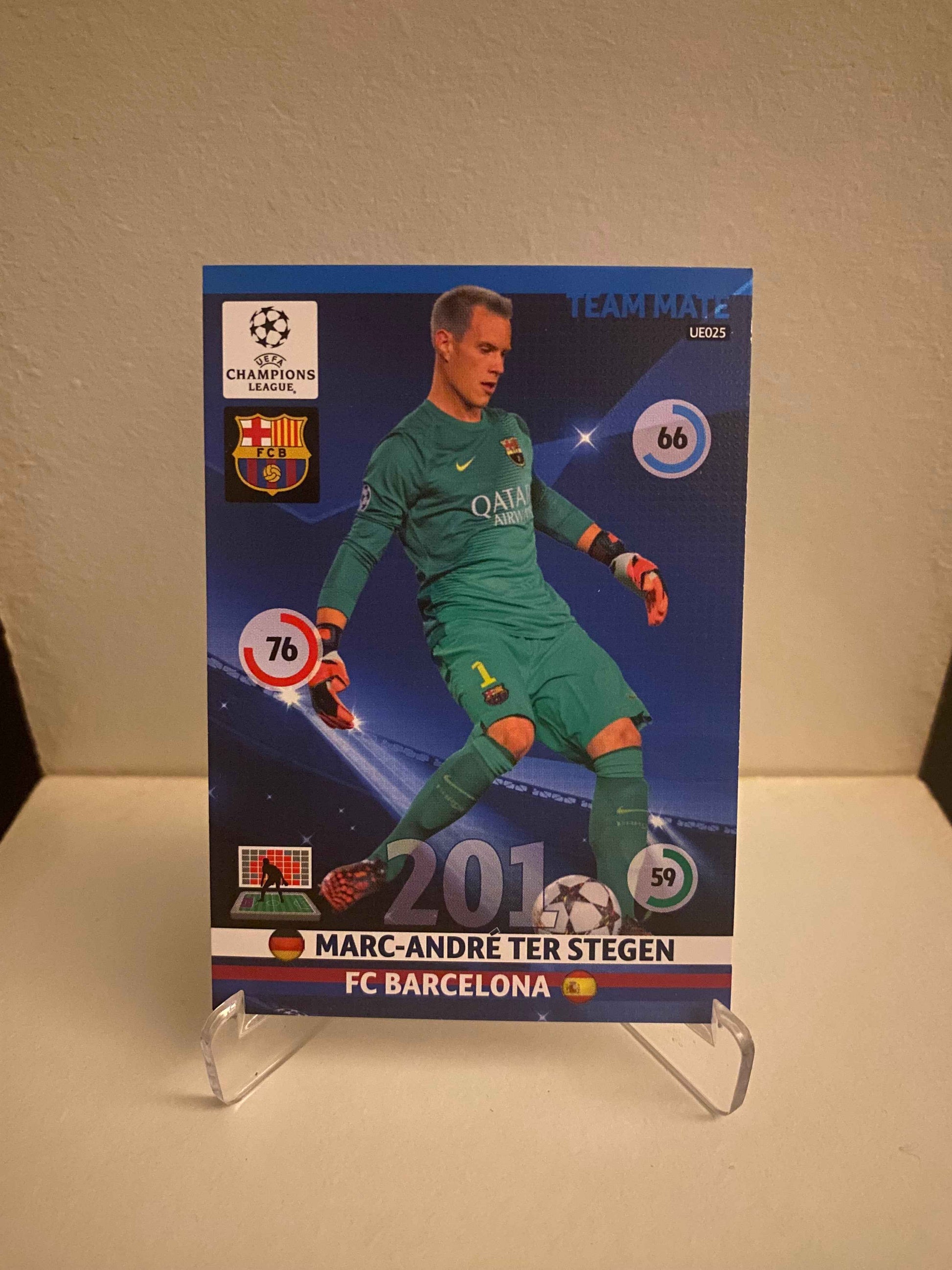 Fodbold kort Panini Adrenalyn XL UEFA Champions League 2014/2015 - Barcelona Marc-Andre Ter Stegen - Pokedexet