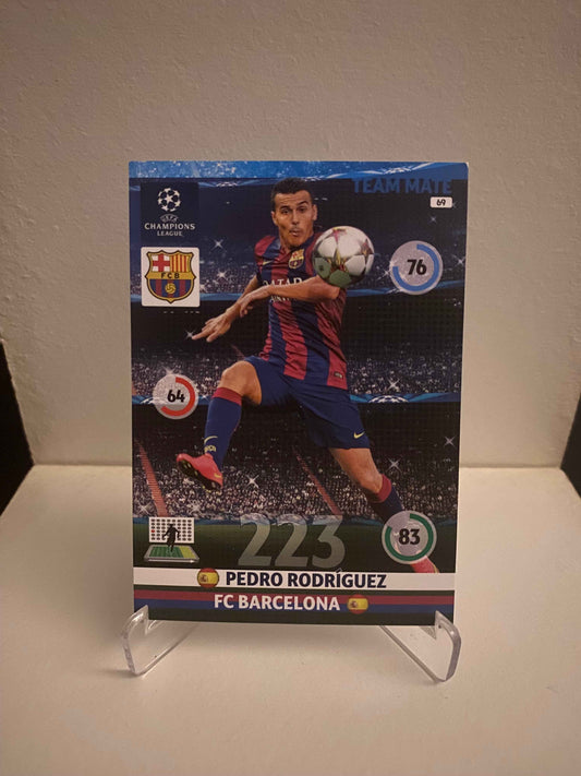 Fodbold kort Panini Adrenalyn XL UEFA Champions League 2014/2015 - Barcelona Pedro Rodriguez - Pokedexet
