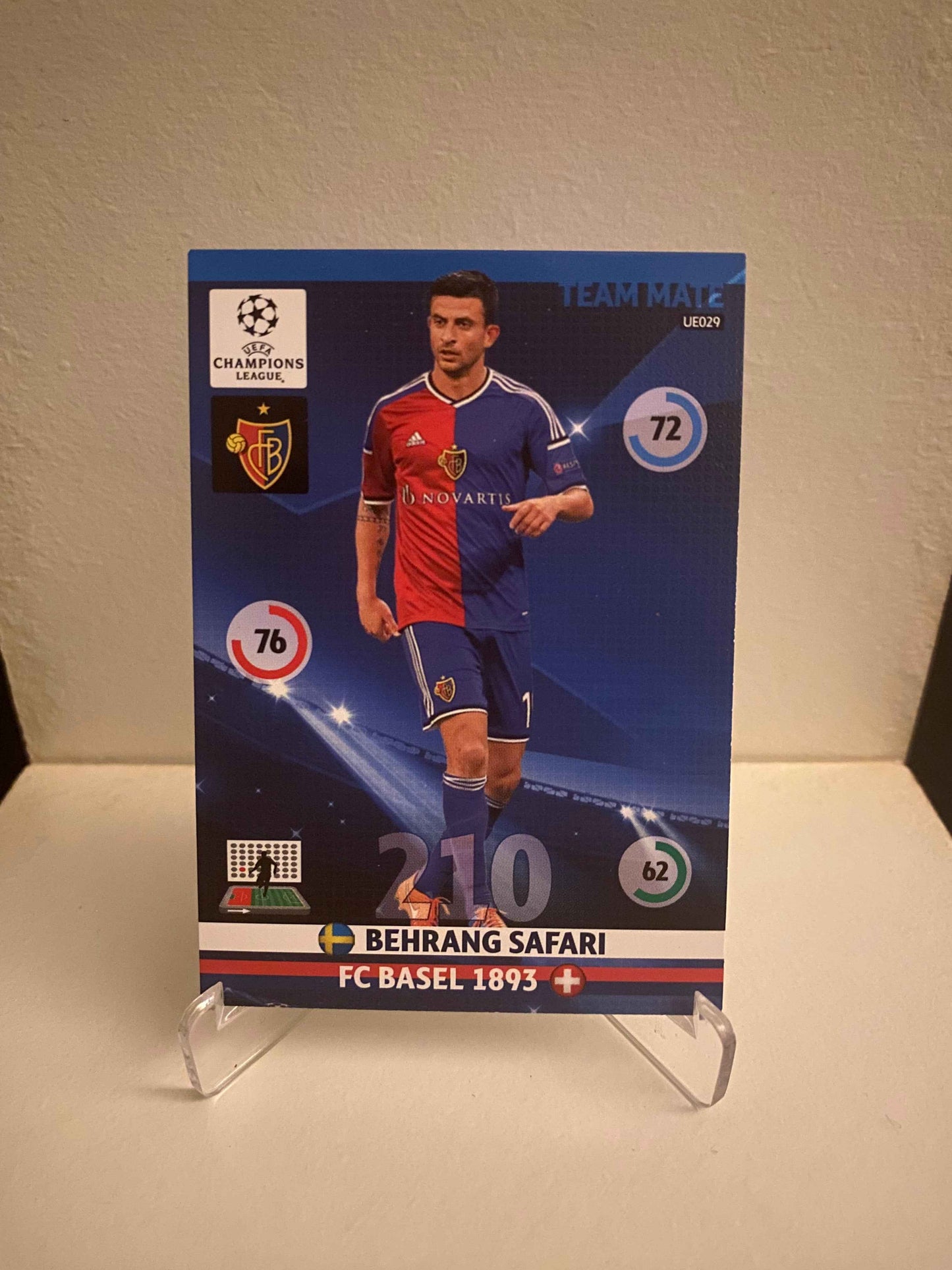 Fodbold kort Panini Adrenalyn XL UEFA Champions League 2014/2015 - Basel Behrang Safari - Pokedexet