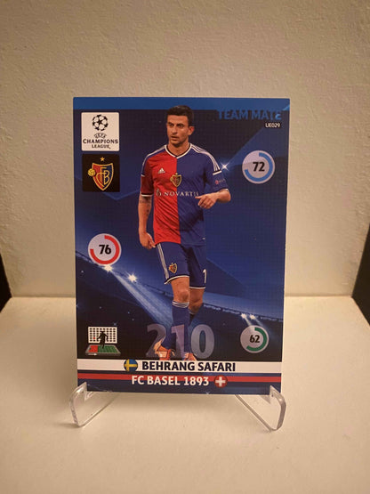 Fodbold kort Panini Adrenalyn XL UEFA Champions League 2014/2015 - Basel Behrang Safari - Pokedexet