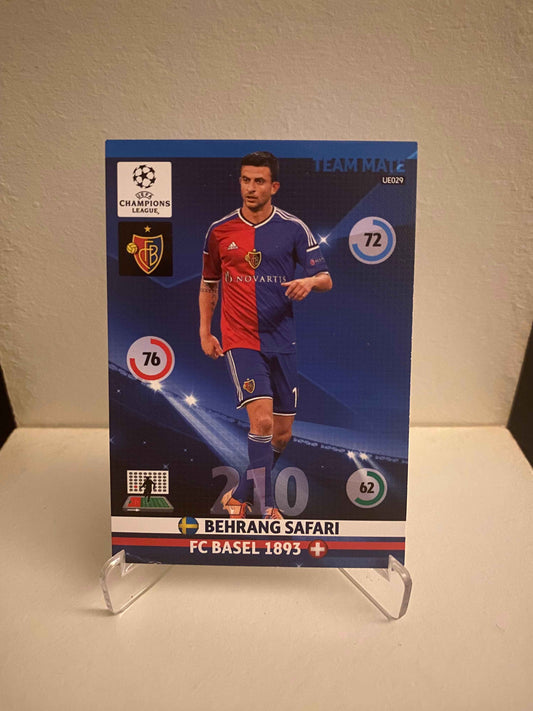 Fodbold kort Panini Adrenalyn XL UEFA Champions League 2014/2015 - Basel Behrang Safari - Pokedexet