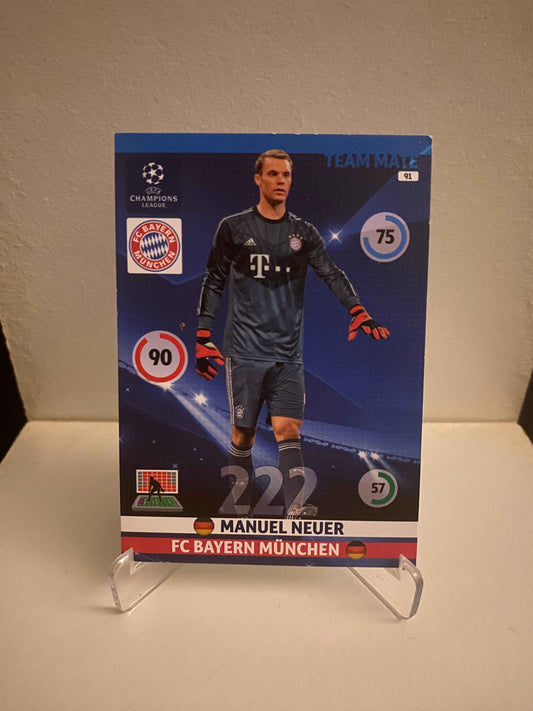 Fodbold kort Panini Adrenalyn XL UEFA Champions League 2014/2015 - Bayern München Manuel Neuer - Pokedexet
