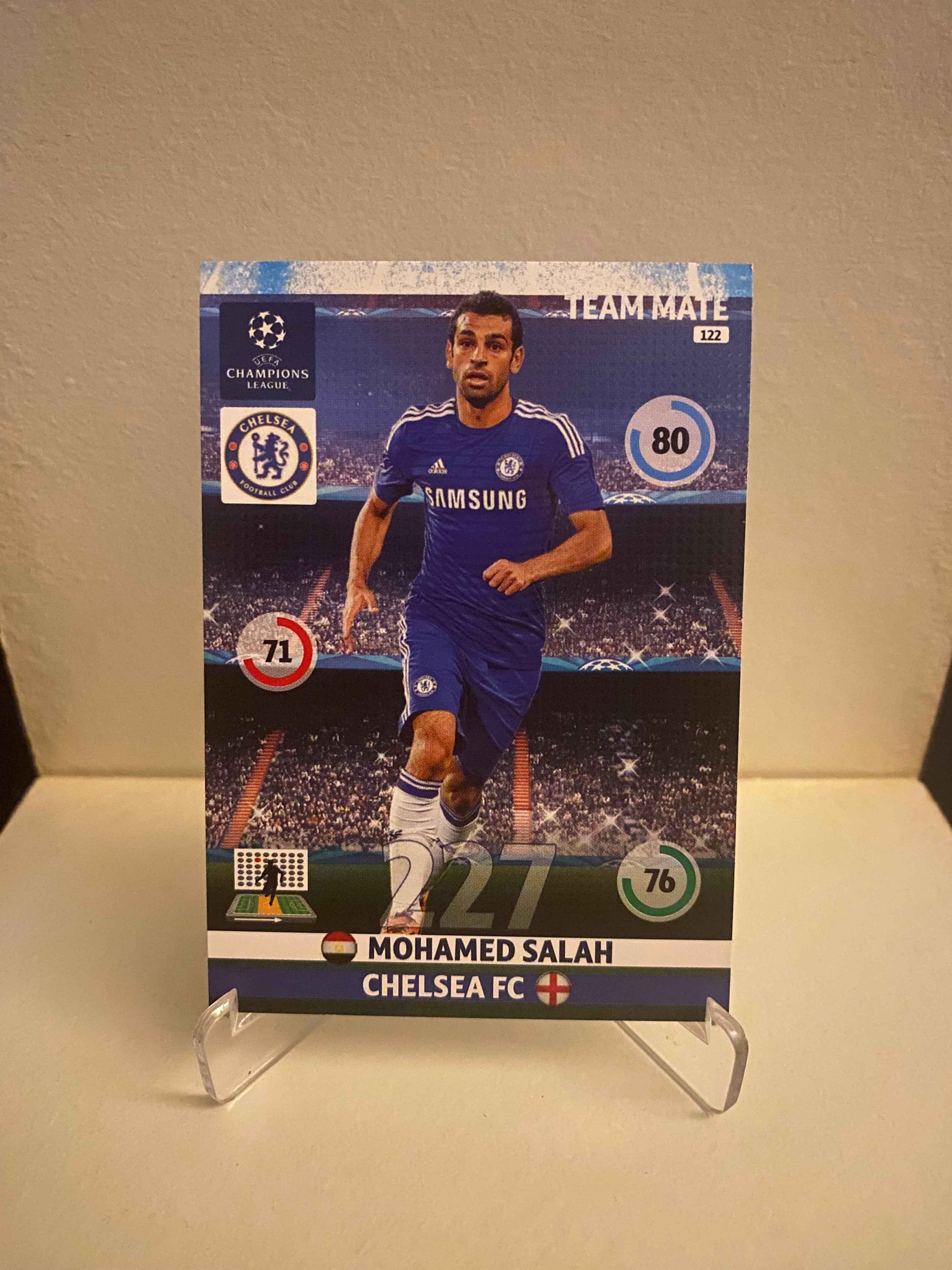 Fodbold kort Panini Adrenalyn XL UEFA Champions League 2014/2015 - Chelsea Mohamed Salah - Pokedexet