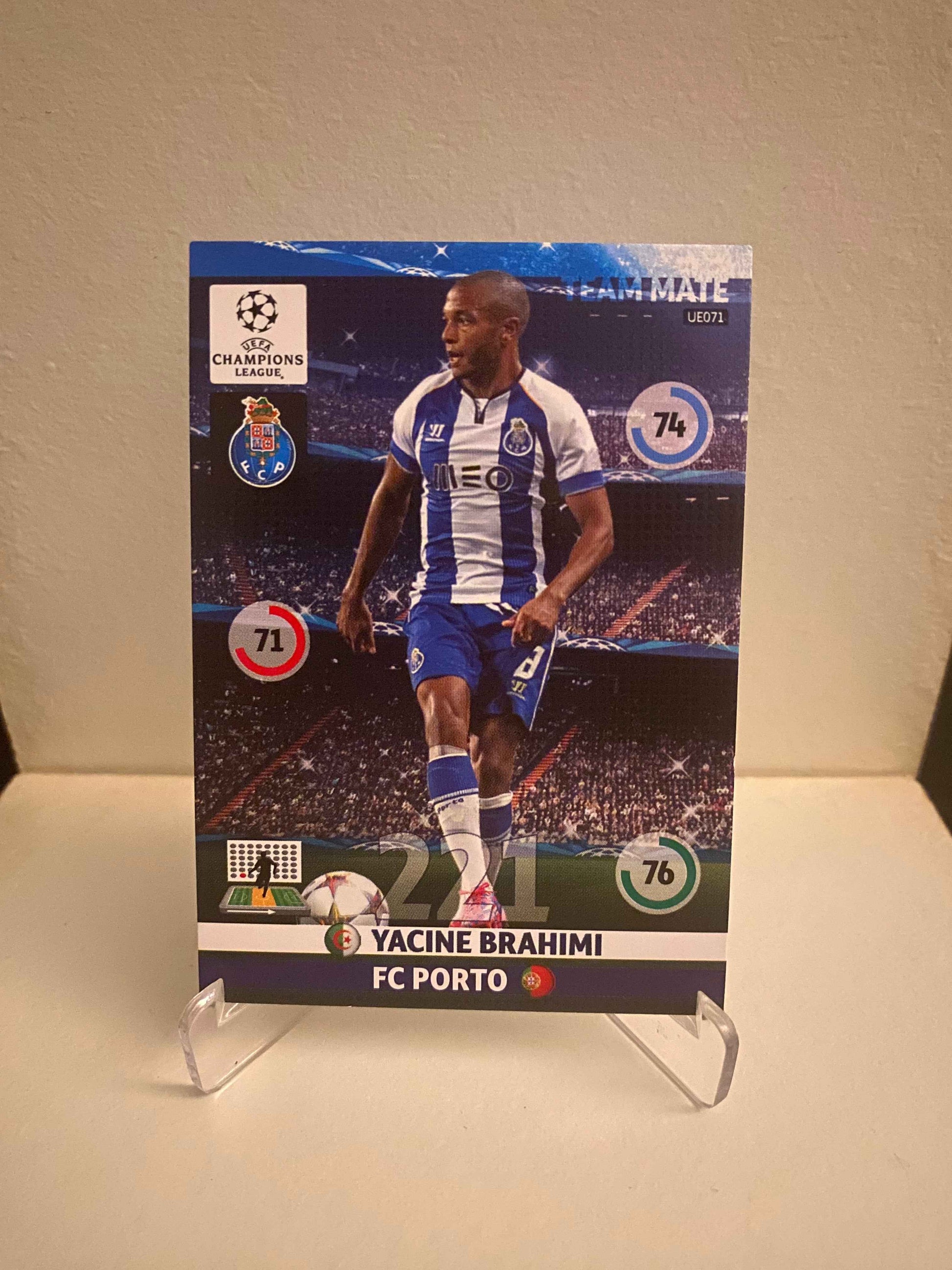 Fodbold kort Panini Adrenalyn XL UEFA Champions League 2014/2015 - FC Porto Yacine Brahimi - Pokedexet