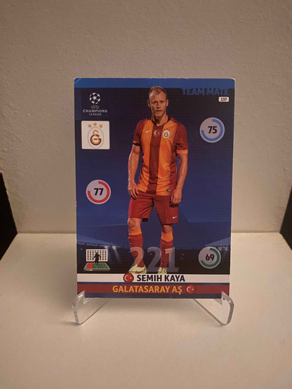Fodbold kort Panini Adrenalyn XL UEFA Champions League 2014/2015 - Galatasaray Semih Kaya - Pokedexet