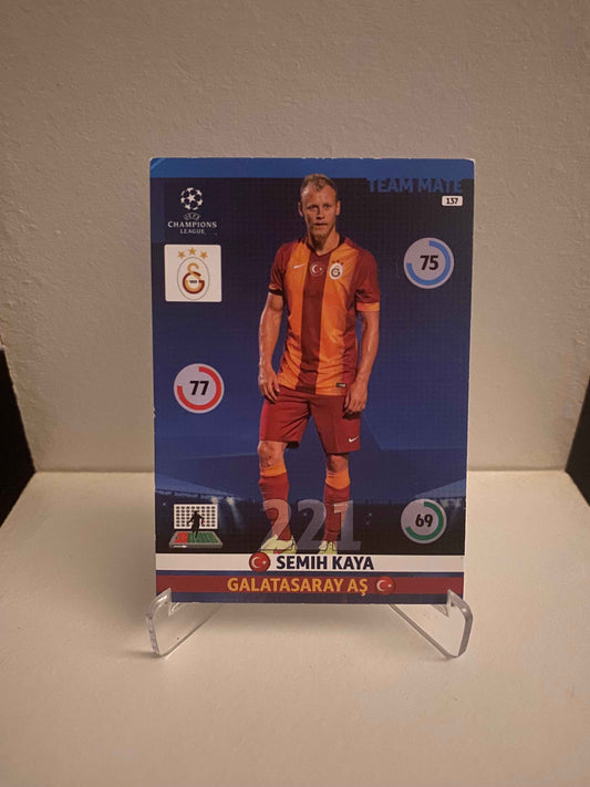 Fodbold kort Panini Adrenalyn XL UEFA Champions League 2014/2015 - Galatasaray Semih Kaya - Pokedexet