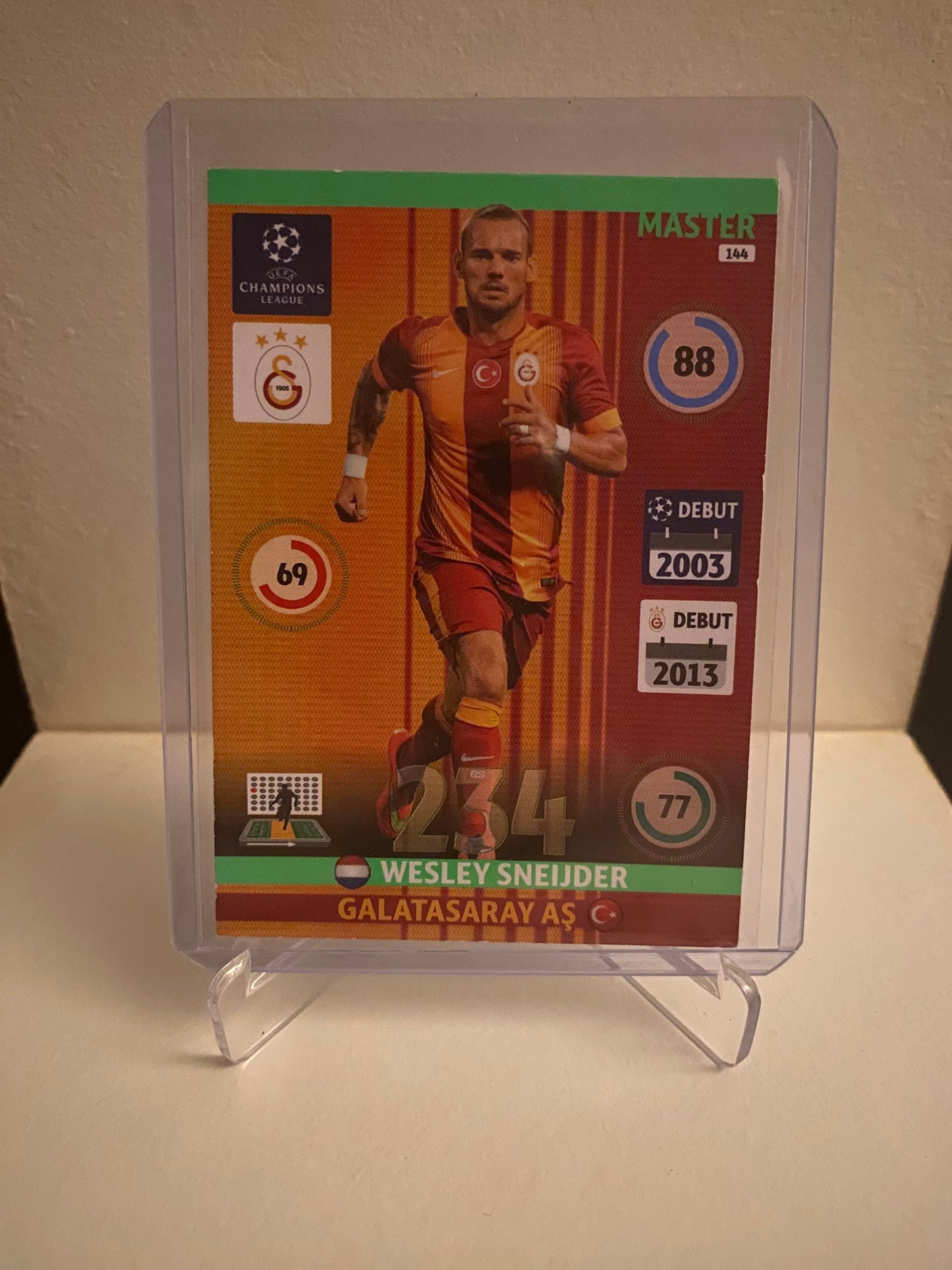Fodbold kort Panini Adrenalyn XL UEFA Champions League 2014/2015 - Galatasaray Wesley Snejder Holofoil - Pokedexet