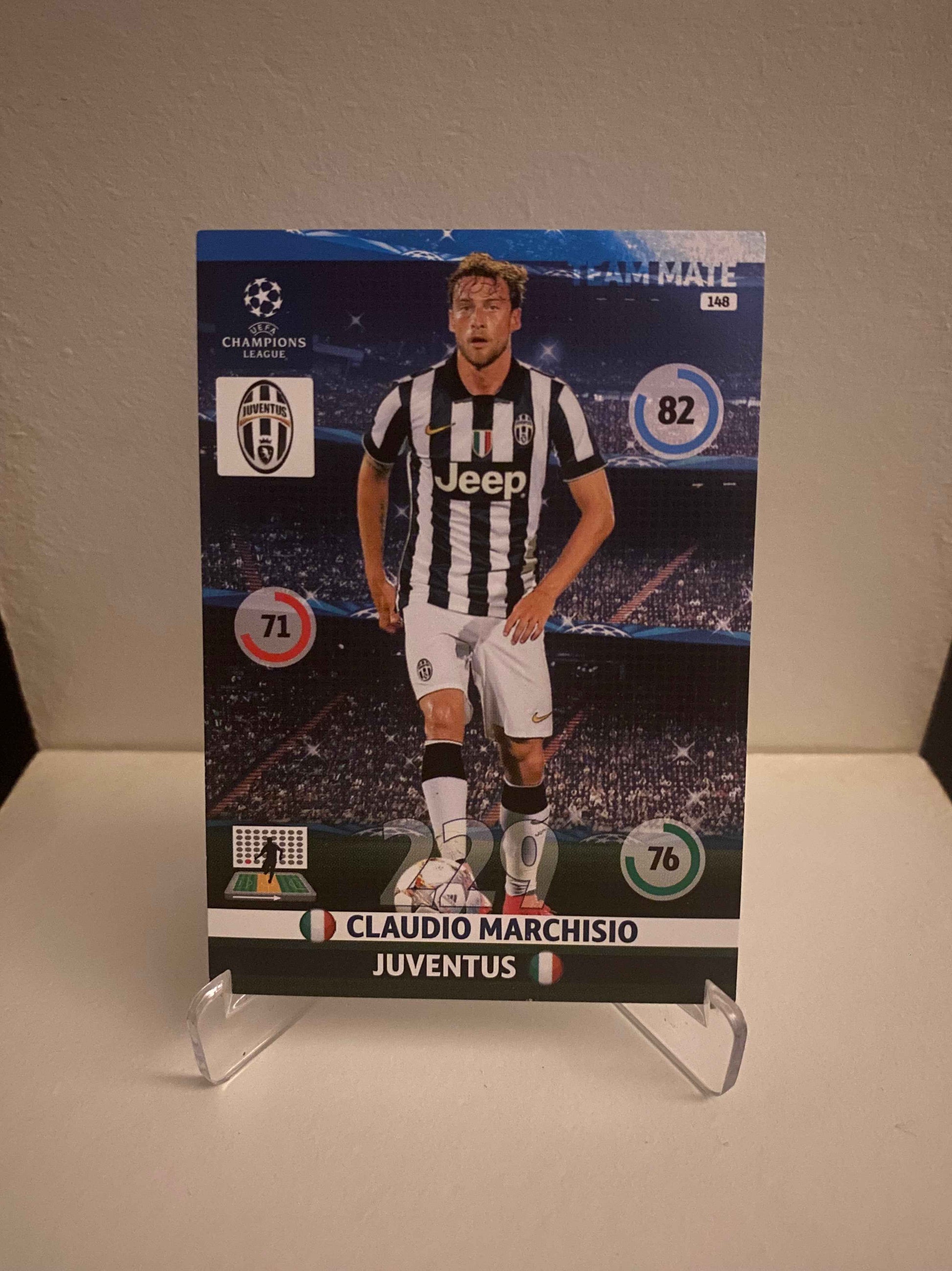 Fodbold kort Panini Adrenalyn XL UEFA Champions League 2014/2015 - Juventus Claudio Marchisio - Pokedexet