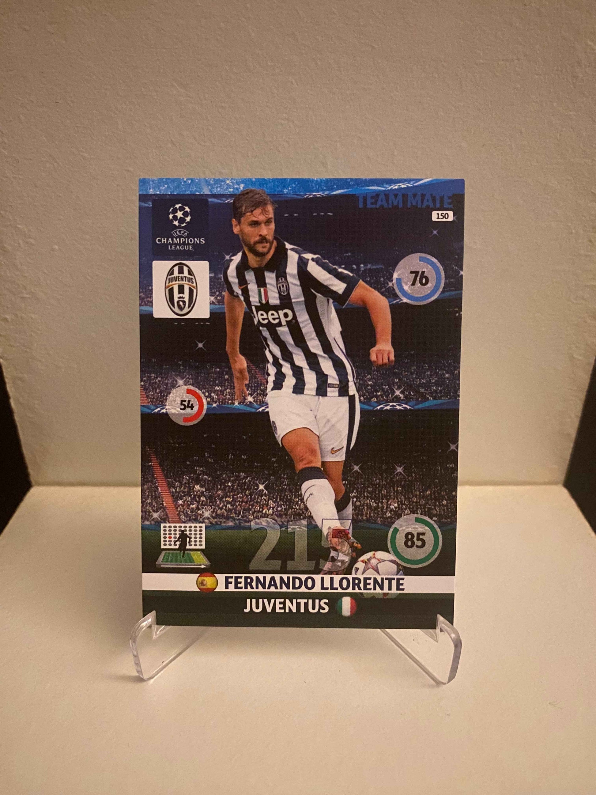 Fodbold kort Panini Adrenalyn XL UEFA Champions League 2014/2015 - Juventus Fernando Llorente - Pokedexet