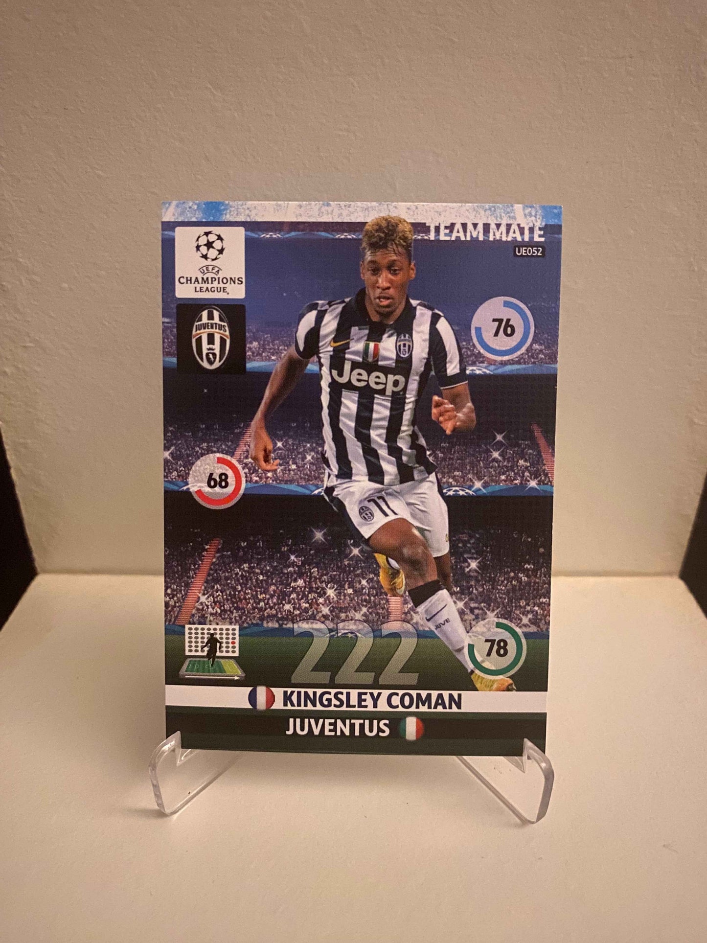 Fodbold kort Panini Adrenalyn XL UEFA Champions League 2014/2015 - Juventus Kingsley Coman - Pokedexet