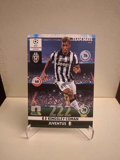 Fodbold kort Panini Adrenalyn XL UEFA Champions League 2014/2015 - Juventus Kingsley Coman - Pokedexet