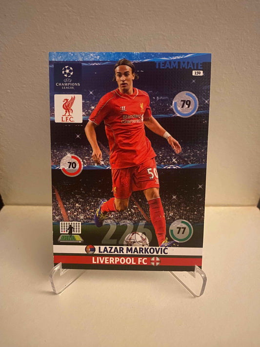 Fodbold kort Panini Adrenalyn XL UEFA Champions League 2014/2015 - Liverpool Lazar Markovic - Pokedexet