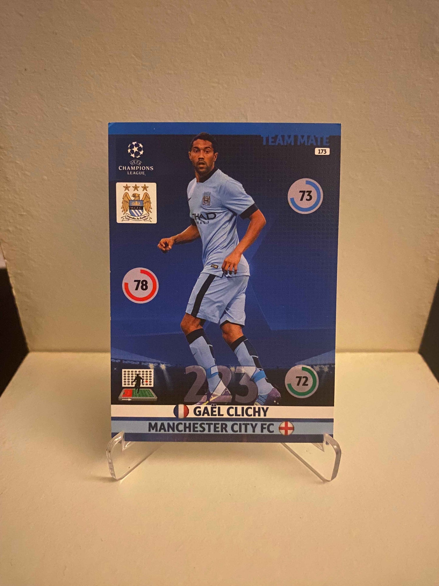 Fodbold kort Panini Adrenalyn XL UEFA Champions League 2014/2015 - Manchester City Gael Clichy - Pokedexet