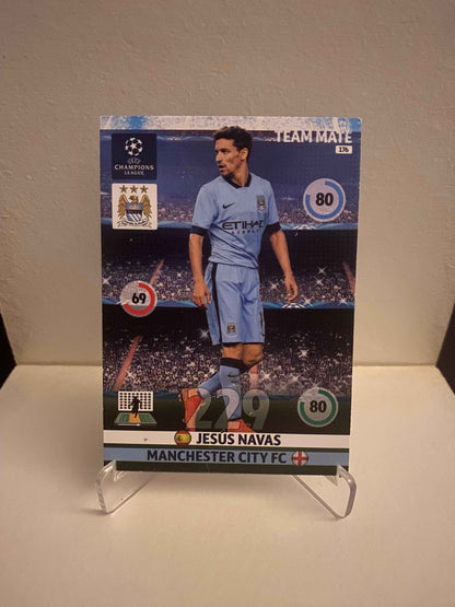Fodbold kort Panini Adrenalyn XL UEFA Champions League 2014/2015 - Manchester City Jesus Navas - Pokedexet